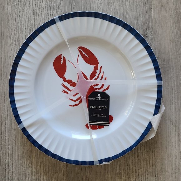 Nautica Dining Set Of 4 Nautica Dinner Plates Melamine Lobster
